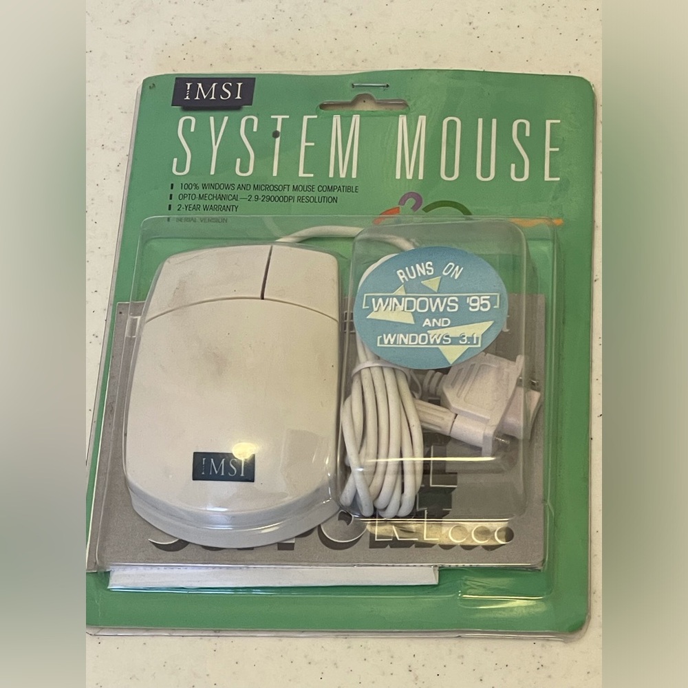 IMSI System Mouse ~ Y2K ~ NEW IN PACKAGE